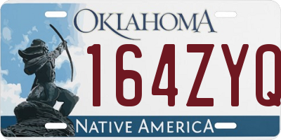 OK license plate 164ZYQ