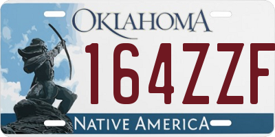 OK license plate 164ZZF