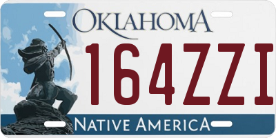 OK license plate 164ZZI