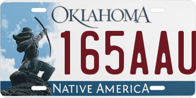 OK license plate 165AAU