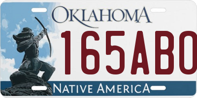 OK license plate 165ABO