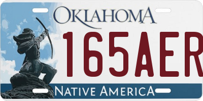 OK license plate 165AER