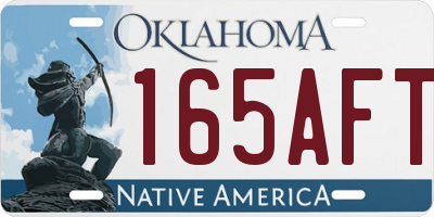 OK license plate 165AFT