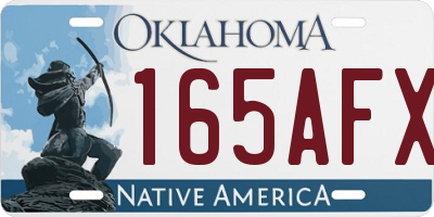 OK license plate 165AFX