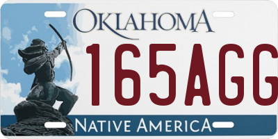 OK license plate 165AGG