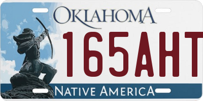 OK license plate 165AHT