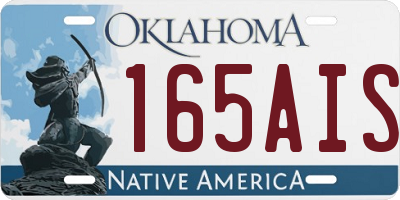 OK license plate 165AIS