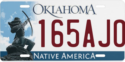 OK license plate 165AJO