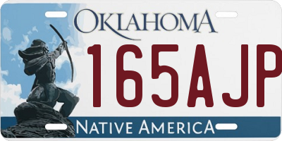 OK license plate 165AJP