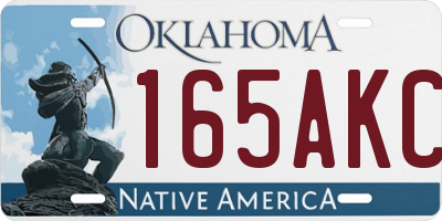 OK license plate 165AKC