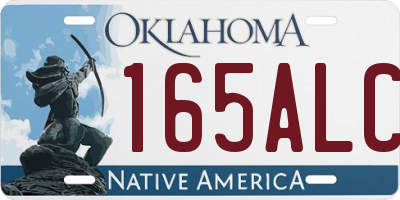 OK license plate 165ALC
