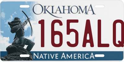 OK license plate 165ALQ