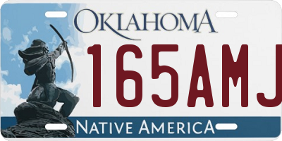 OK license plate 165AMJ