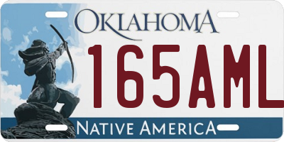 OK license plate 165AML