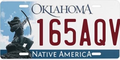 OK license plate 165AQV