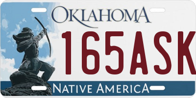 OK license plate 165ASK