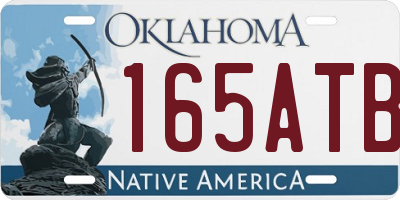 OK license plate 165ATB