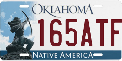 OK license plate 165ATF