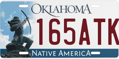 OK license plate 165ATK