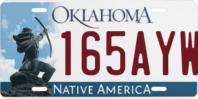 OK license plate 165AYW