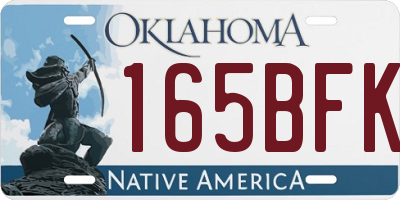 OK license plate 165BFK