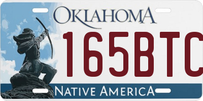 OK license plate 165BTC