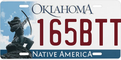 OK license plate 165BTT