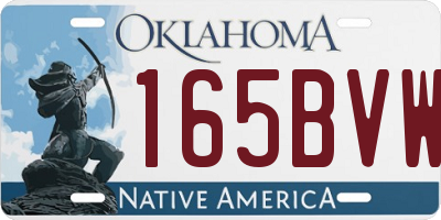 OK license plate 165BVW