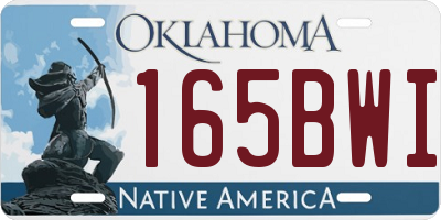 OK license plate 165BWI