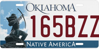 OK license plate 165BZZ