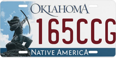 OK license plate 165CCG