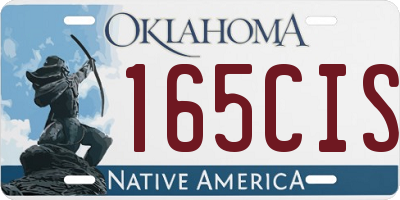 OK license plate 165CIS
