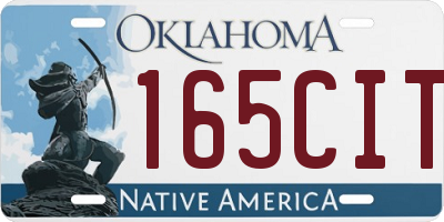 OK license plate 165CIT