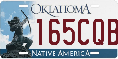 OK license plate 165CQB