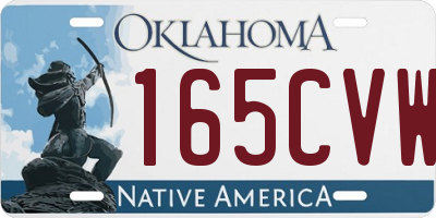 OK license plate 165CVW