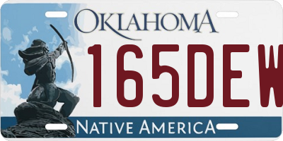 OK license plate 165DEW