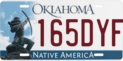 OK license plate 165DYF