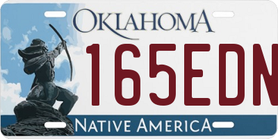 OK license plate 165EDN