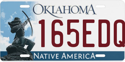 OK license plate 165EDQ