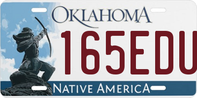 OK license plate 165EDU