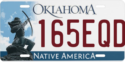 OK license plate 165EQD