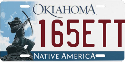 OK license plate 165ETT