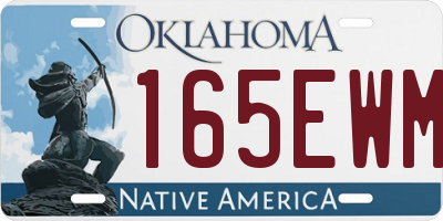 OK license plate 165EWM