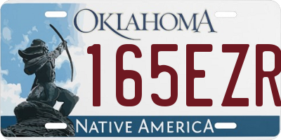 OK license plate 165EZR