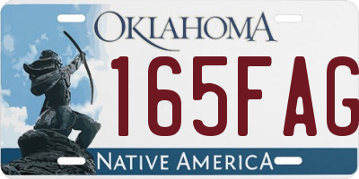 OK license plate 165FAG