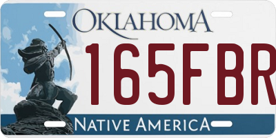 OK license plate 165FBR