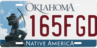 OK license plate 165FGD