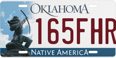 OK license plate 165FHR
