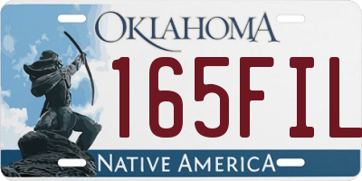 OK license plate 165FIL