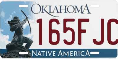 OK license plate 165FJC